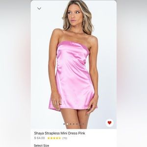 SHAYA STRAPLESS MINI DRESS PINK